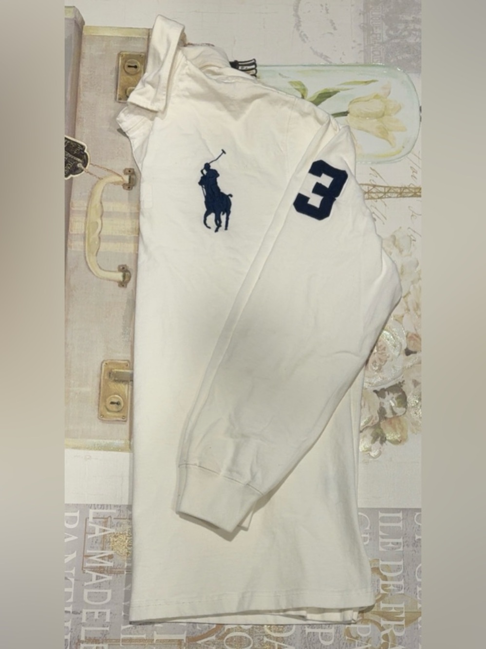 Polo Ralph Lauren Big Pony Rugby Polo Men Size L #3 Classic Pristine Condition